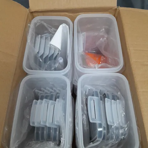 ASSORTED PLASTIC STORAGE CONTAINERS 