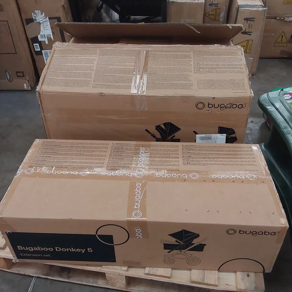 BOXED BUGABOO DONKEY5 TWIN EXTENSION COMPLETE - GREY MELANGE (2 BOXES) RRP £1659.99