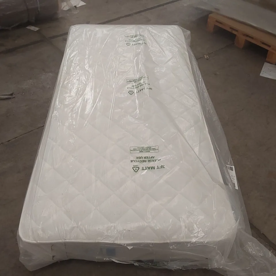 QUALITY BAGGED SINGLE 90cm AIRSPRUNG LUXURY QUILTED MEDIUM MATTRESS