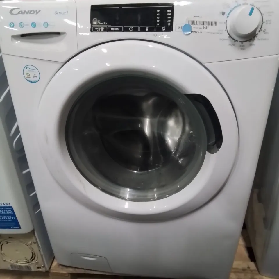 CANDY SMART CS149TE FREE STANDING WASHING MACHINE, 9 KG LOAD, 1400 RPM, ANDROID APP ENABLED, 16 PROGRAMMES, WHITE [ENERGY CLASS D]