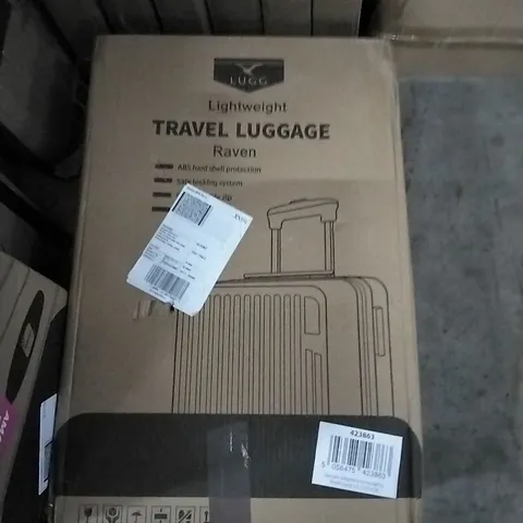 BOXED LUGG LIGHTWEIGHT TRAVEL LUGGAGE CASE - RAVEN 