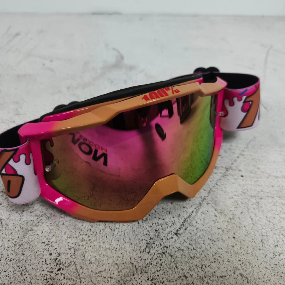 100% SKI GOGGLES – PINK MIRRORED LENS
