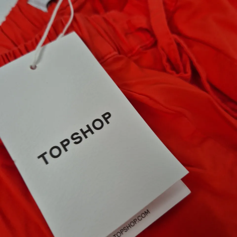 TOPSHOP RED WOMEN'S TROUSERS, UK SIZE 12
