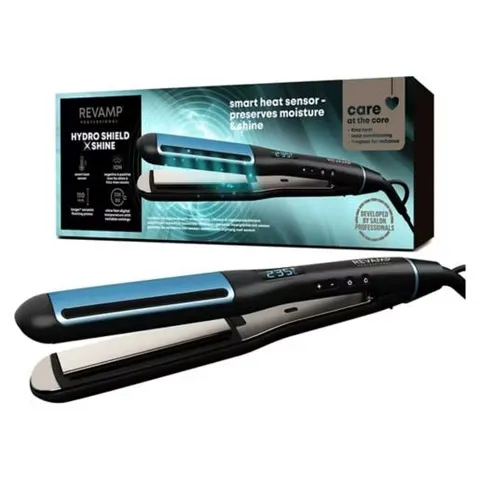 BOXED REVAMP PROGLOSS HYDRO SHIELD HAIR STRAIGHTENER (ST-1800X-GB)  