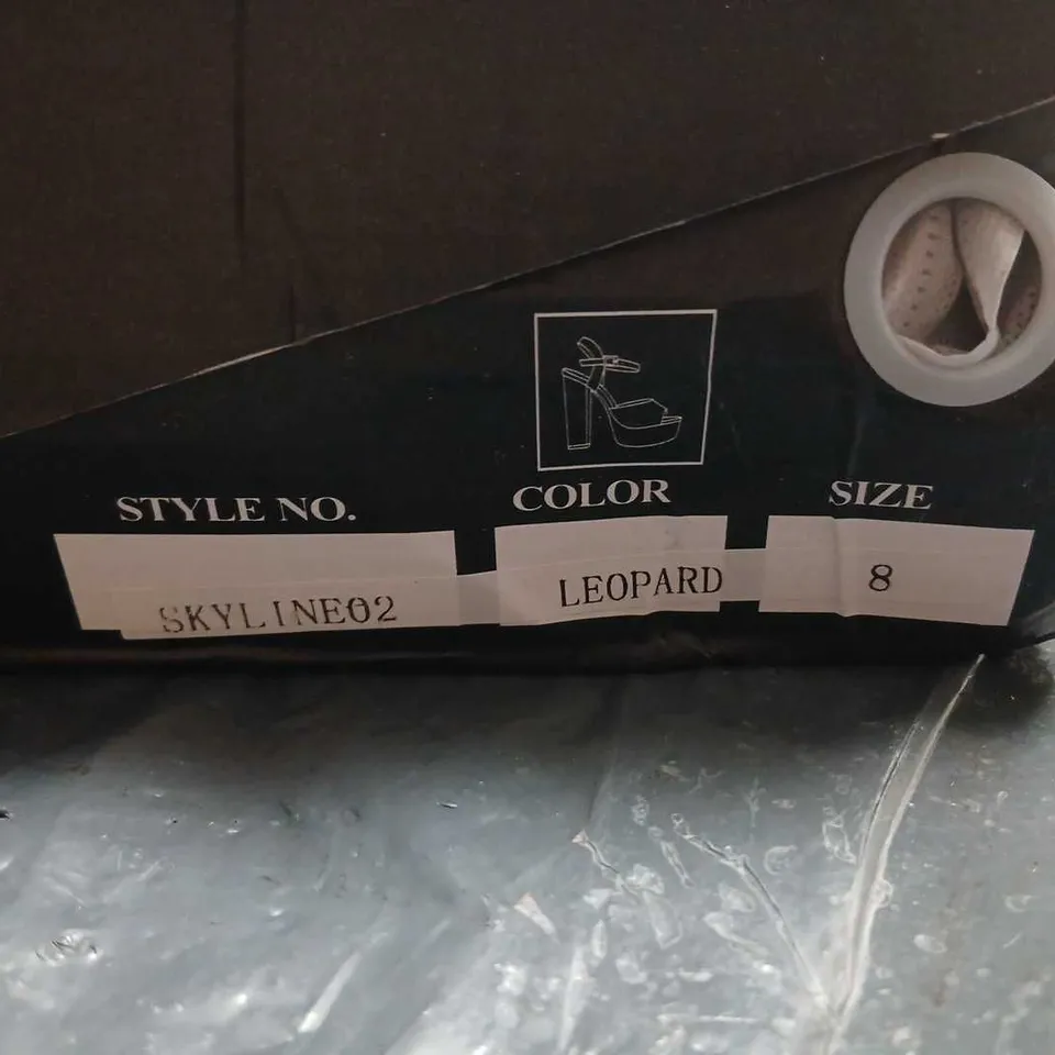 FASHION NOVA LEOPARD PRINT PLATFORM SANDALS – UK 8 (SKYLINE02)