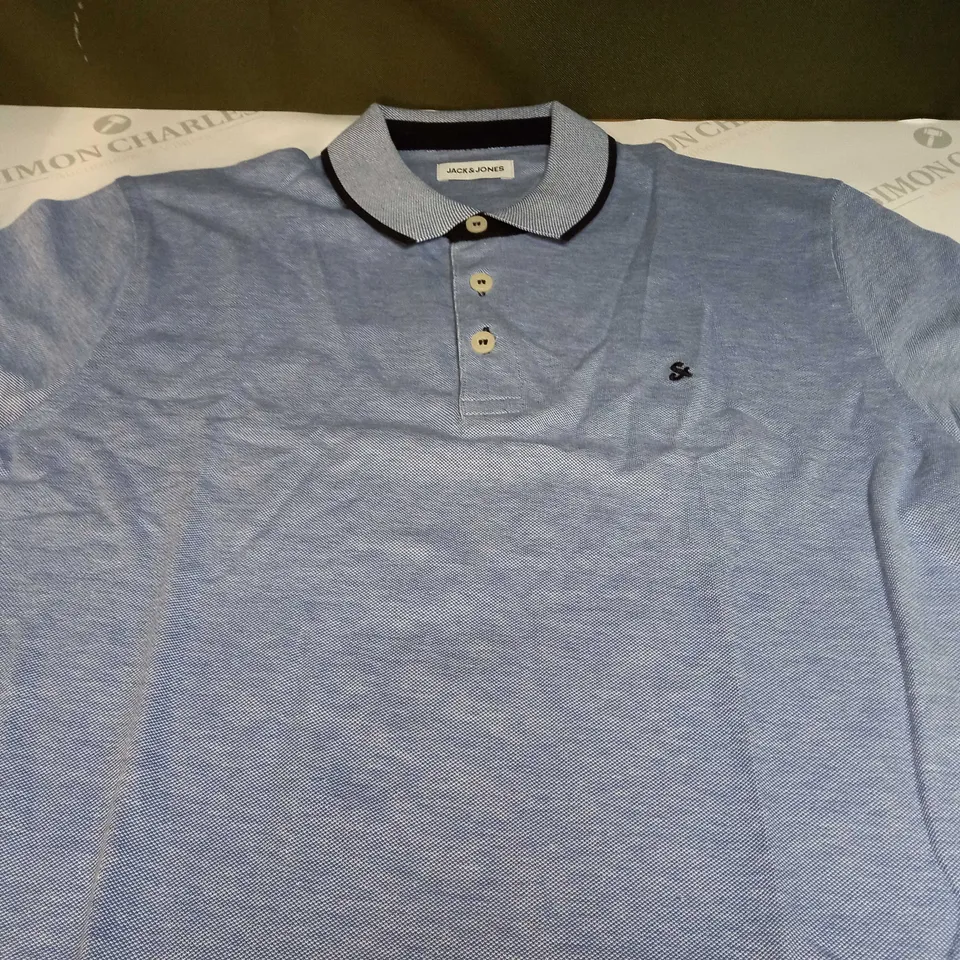 JACK & JONES POLO SHIRT IN COBALT BLUE - EU XL
