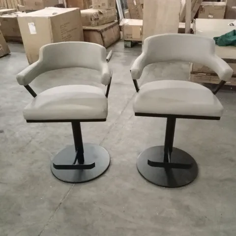 SET OF 2 FIRENZA FAUX LEATHER BAR STOOLS