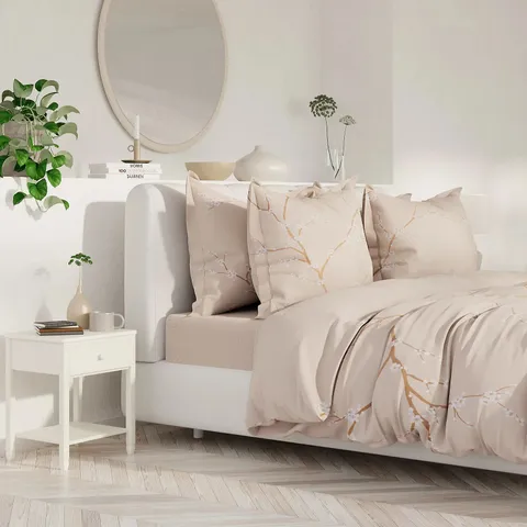 SUPERSOFT BY COZEE HOME CHERRY BLOSSOM 4 PIECE DUVET SET DOUBLE