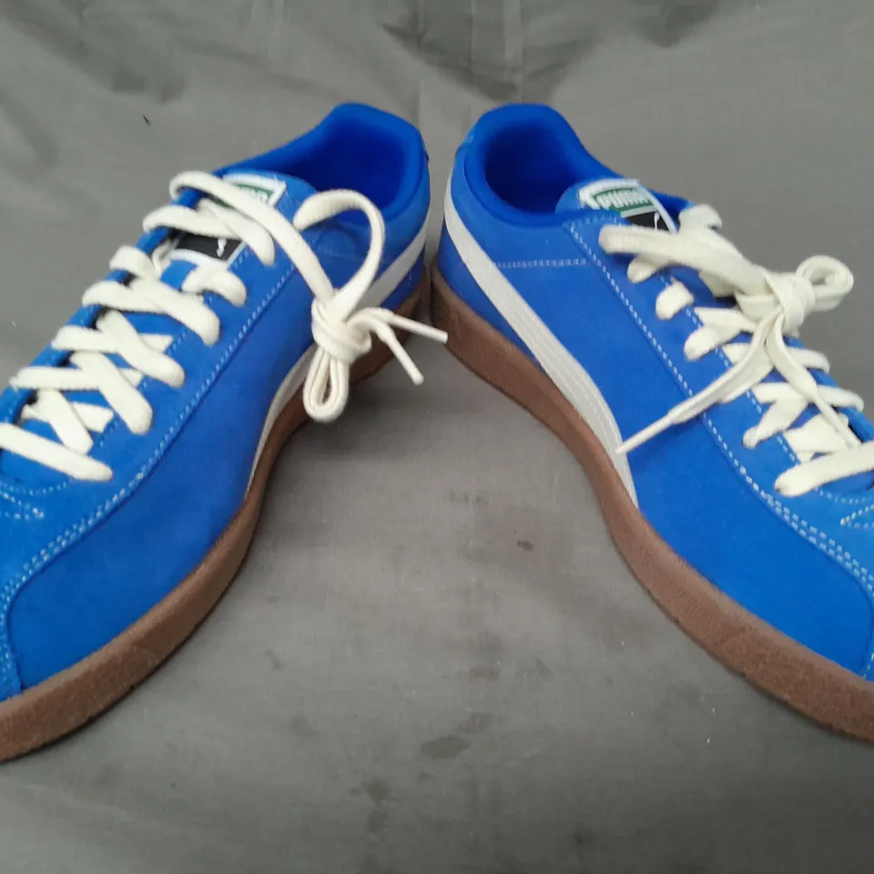 BOXED PAIR OF PUMA DOLPHIN SHOES IN ROYAL SAPPHIRE UK SIZE 7