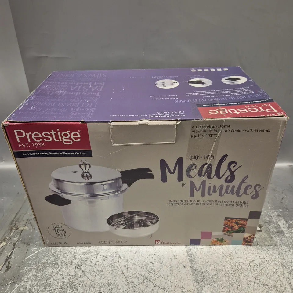 BOXED PRESTIGE 6L HIGH DOME PRESSURE COOKER 
