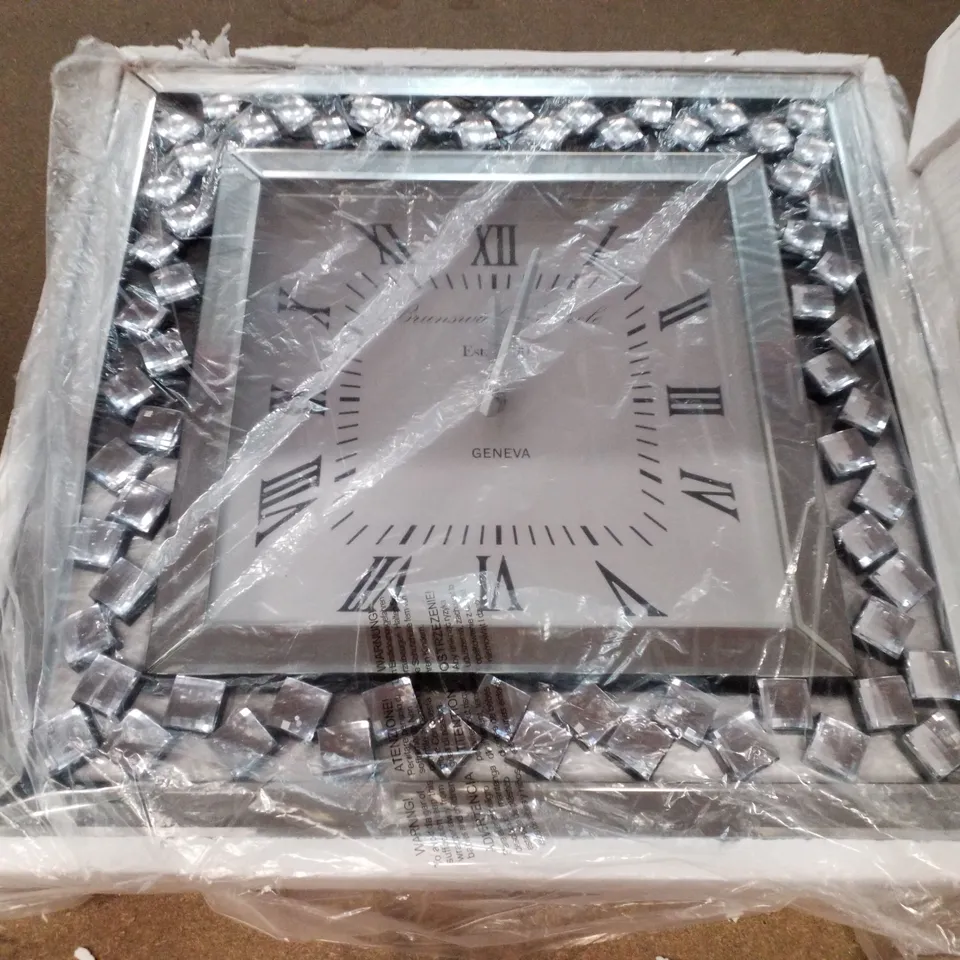 BOXED BAUCH 50CM MIRROR WALL CLOCK FOR LIVING ROOM