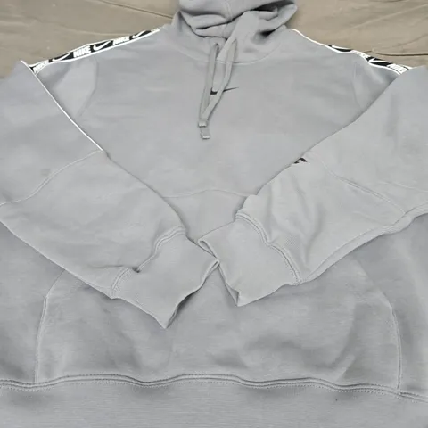 NIKE LOGO HOODIE, GREY - UK SIZE M