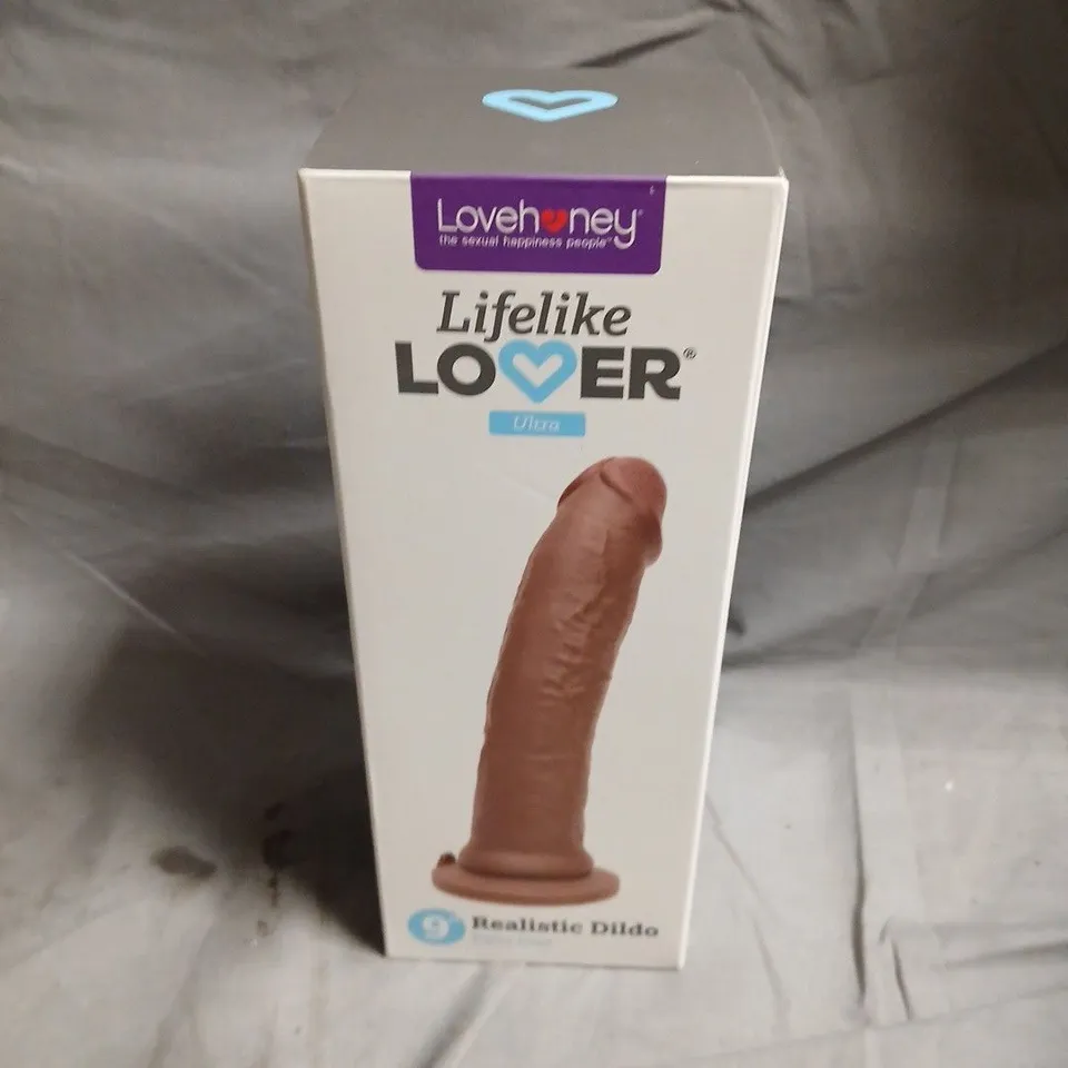 LOVEHONEY LIFELIKE LOVER ULTRA REALISTIC 9" DILDO – BOXED