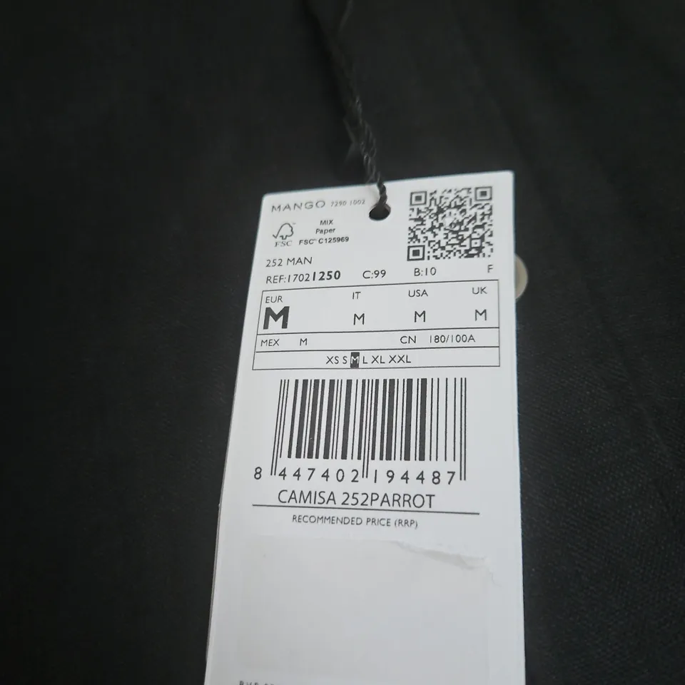 MANGO SMART COLLECTION MEN'S LINEN SHIRT – BLACK, REGULAR FIT (100% LINEN)