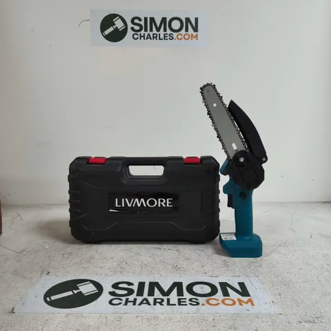 LIVMORE CORDLESS CHAINSAW WITH CARRY CASE