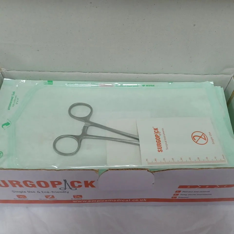 BOXED LOT OF 20 MEDICAL STERILE FORCEPS