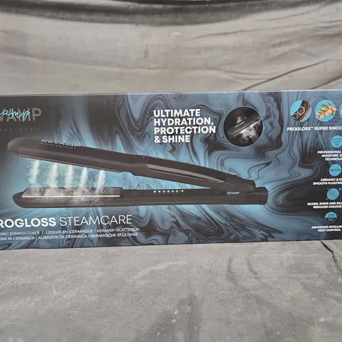 REVAMP PROGLOSS STEAMCARE CERAMIC HAIR STRAIGHTENER – BOXED