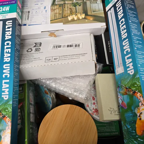BOX OF ASSORTED CANDLES AND LIGHT BULBS