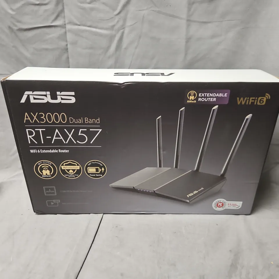 ASUS RT-AX57 AX3000 DUAL BAND WIFI 6 ROUTER – BOXED