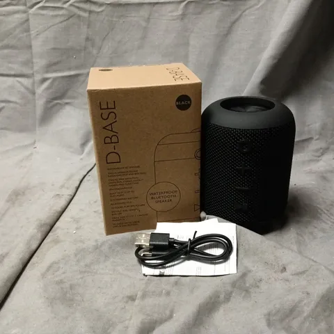D-BASE WATERPROOF BLUETOOTH SPEAKER – BLACK (BOXED)