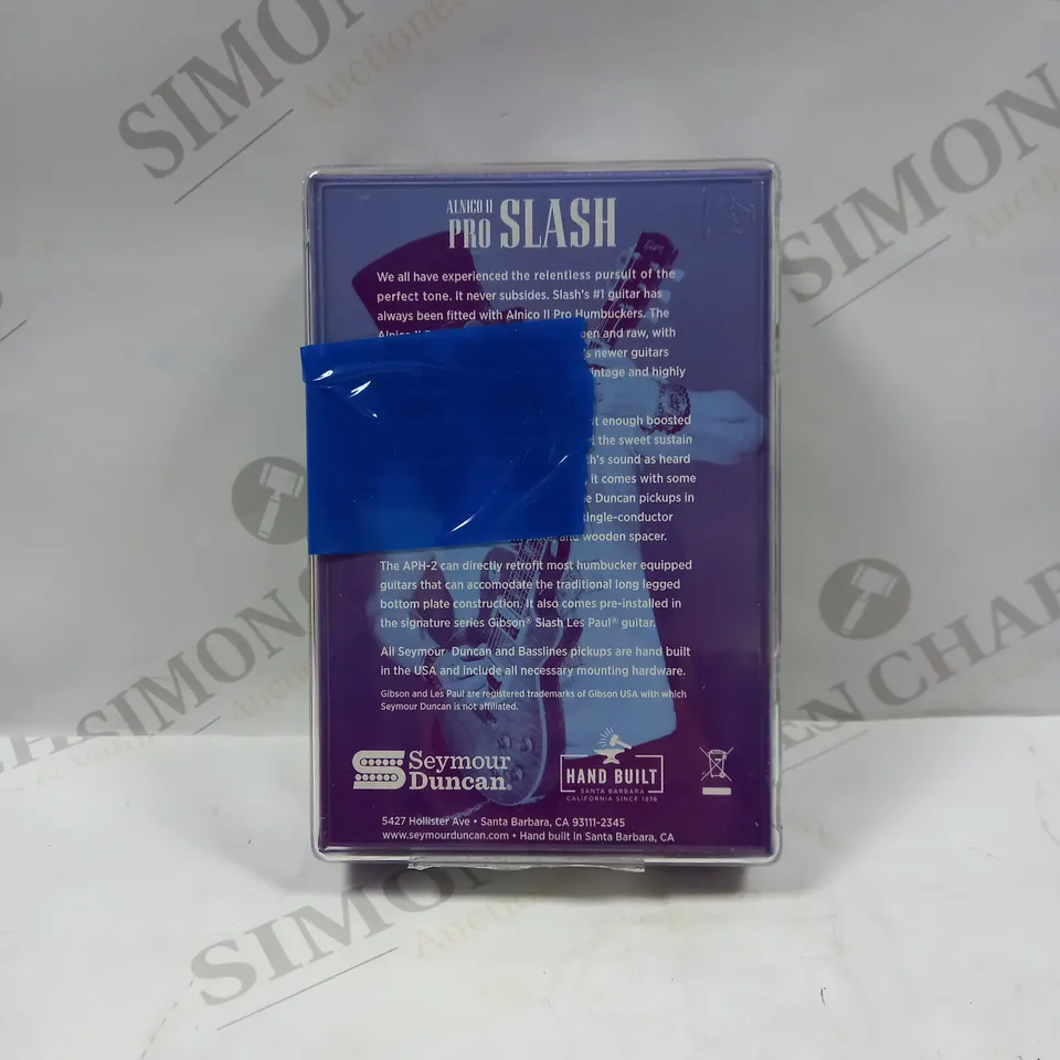 SEYMOUR DUNCAN ALNICO II PRO APH-2S HUMBUCKER ZEBRA PICKUP SET WITH SLASH SIGNATURE