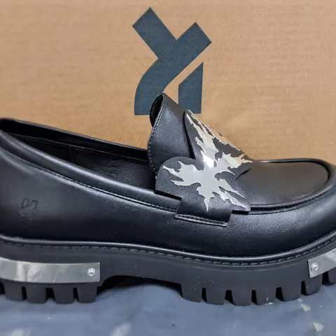 BRAND NEW KOI MY METAL MENS LOAFERS IN BLACK - UK 9
