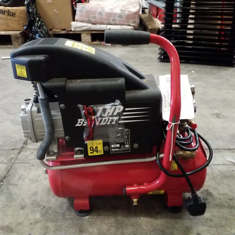 CLARKE BANDIT V 4.2CFM 8 LITRE 1HP AIR COMPRESSOR (230V)