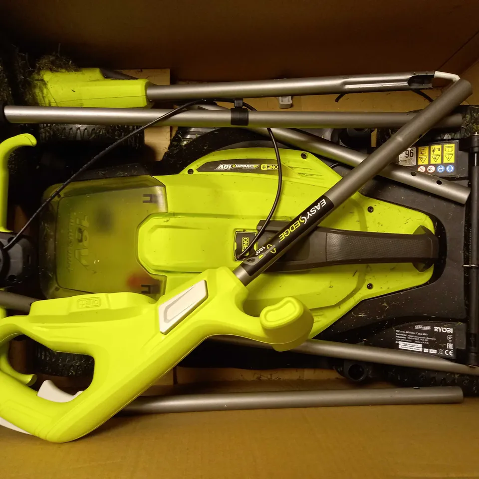 RYOBI 18V ONE+ CORDLESS 33CM LAWNMOWER AND TRIMMER