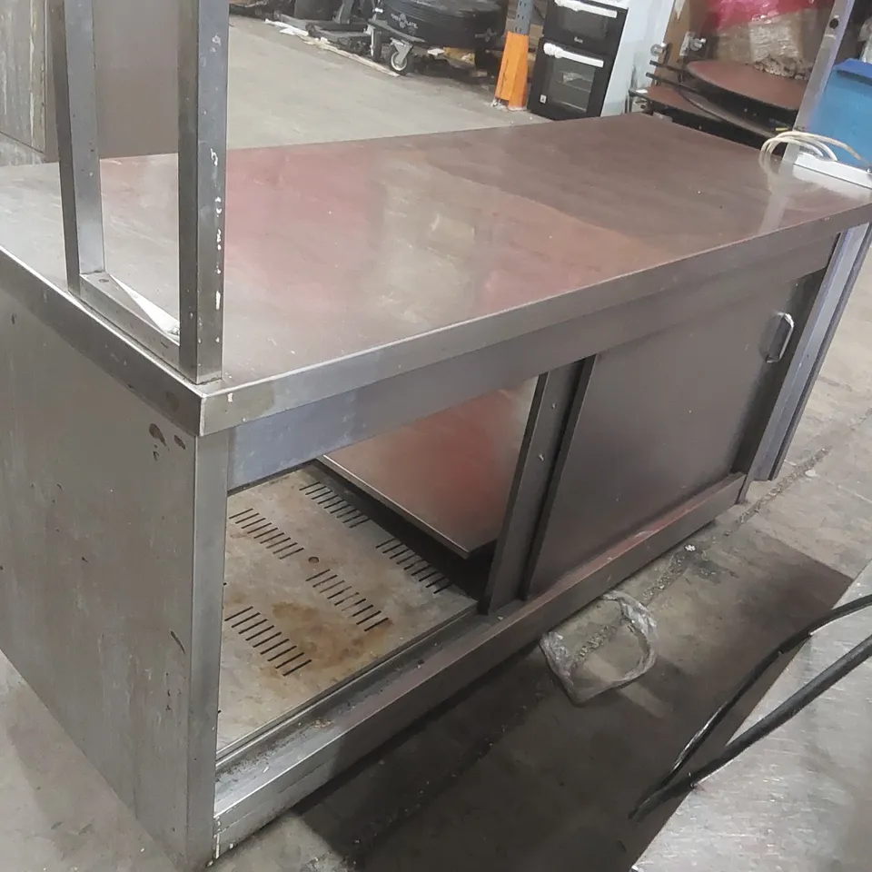 COMMERCIAL STAINLESS STEEL HEATED WORKTOP