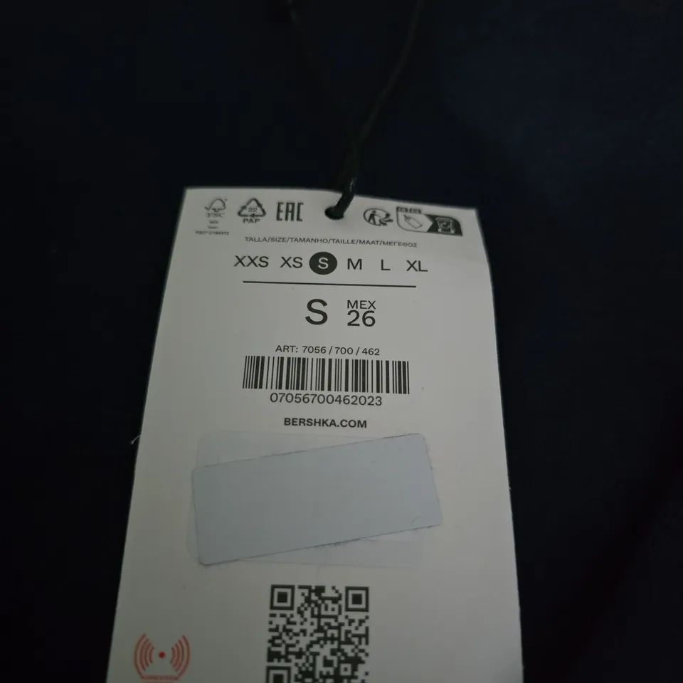 BERSHKA NAVY SWEATSHIRT, SIZE S