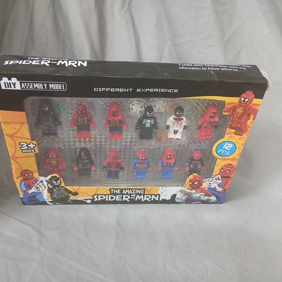 THE AMAZING SPIDER-MAN 12-PIECE MINI FIGURE SET – DIY ASSEMBLY MODEL (BOXED)