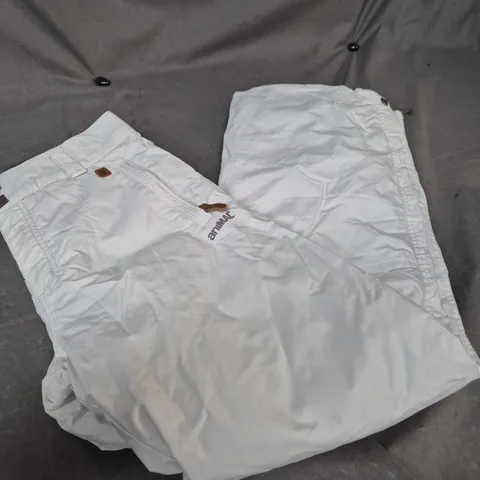 ANIMAL WHITE SNOW TROUSERS SIZE 10