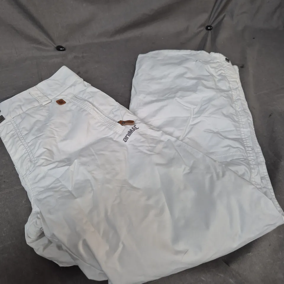 ANIMAL WHITE SNOW TROUSERS SIZE 10
