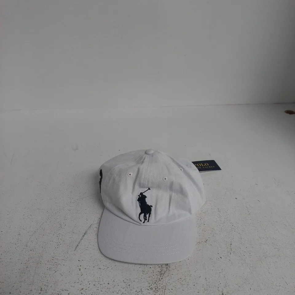 POLO RALPH LAUREN WHITE BASEBALL CAP – POLO PONY LOGO