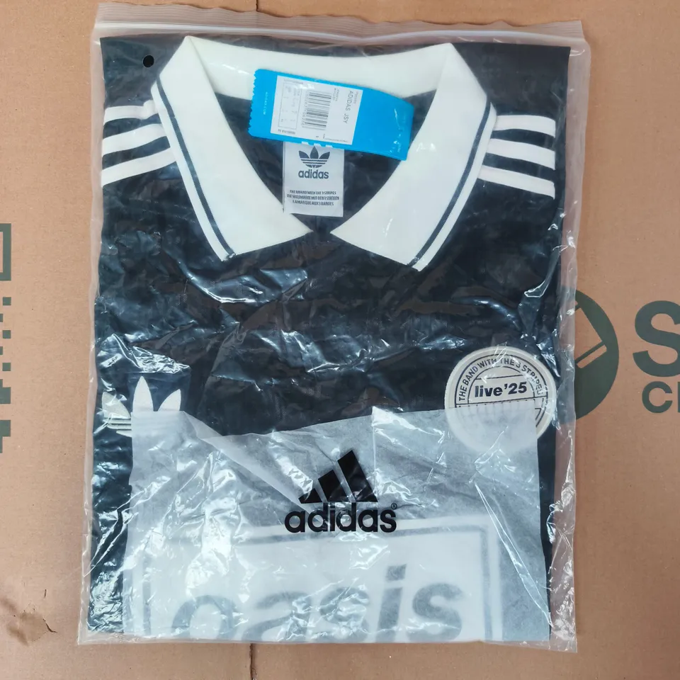 BAGGED ADIDAS ORIGINALS X OASIS LIVE '25 TOUR JACQUARD JERSEY IN BLACK/WHITE SIZE LARGE