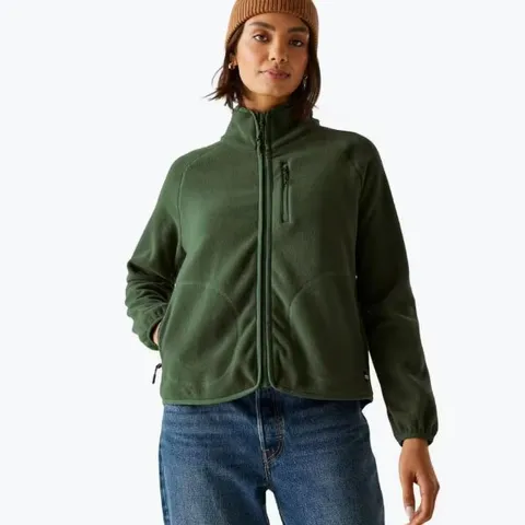 BRAND NEW REGATTA WOMEN'S FRANKIE FULL ZIP FLEECE DARK KHAKI SIZE 8