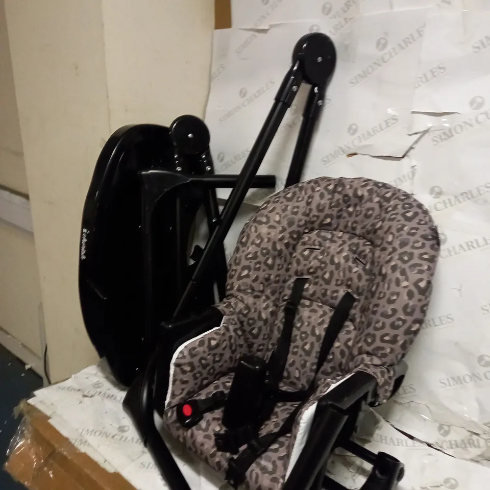 DANI DYER BLACK LEAPORD PREMIUM HIGHCHAIR - COLLECTION ONLY 