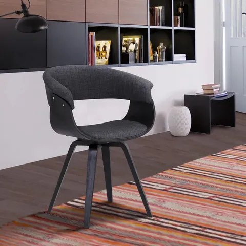 BOXED PAIR CHACKO UPHOLSTERED DINING CHAIRS (SET OF 2 IN 1 BOX)