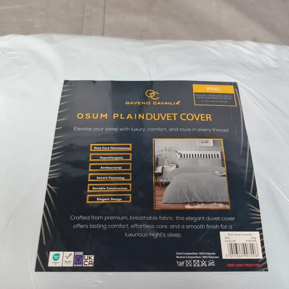 GAVENO CAVALIA OSUM PLAIN DUVET COVER SET – KING