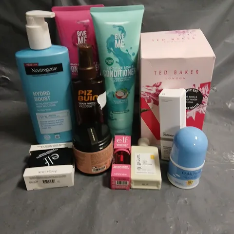 APPROXIMATELY 20 ASSORTED HEALTH & BEAUTY PRODUCTS TO INCLUDE THE ORDINARY RETINAL 0.2% EMULSION, ELF SHEER BLUSH TINT, GIVE ME CONDITIONER, ETC