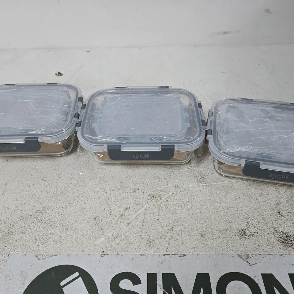 6X IGLU GLASS FOOD PREP CONTAINERS