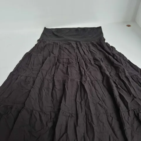 BERSHKA BLACK TIERED MAXI SKIRT – EU/USA XL (UK 14-16)