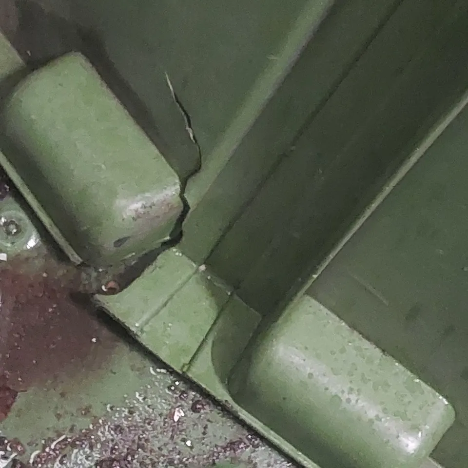LARGE GREEN FOUR-WHEEL INDUSTRIAL WASTE CONTAINER