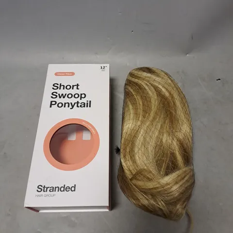 BOXED STRANDED SHORT SWOOP PONYTAIL HAIR EXTENSION IN CAMELIA 12"