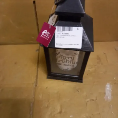 PERSONALISED BLACK CHRISTMAS LANTERN