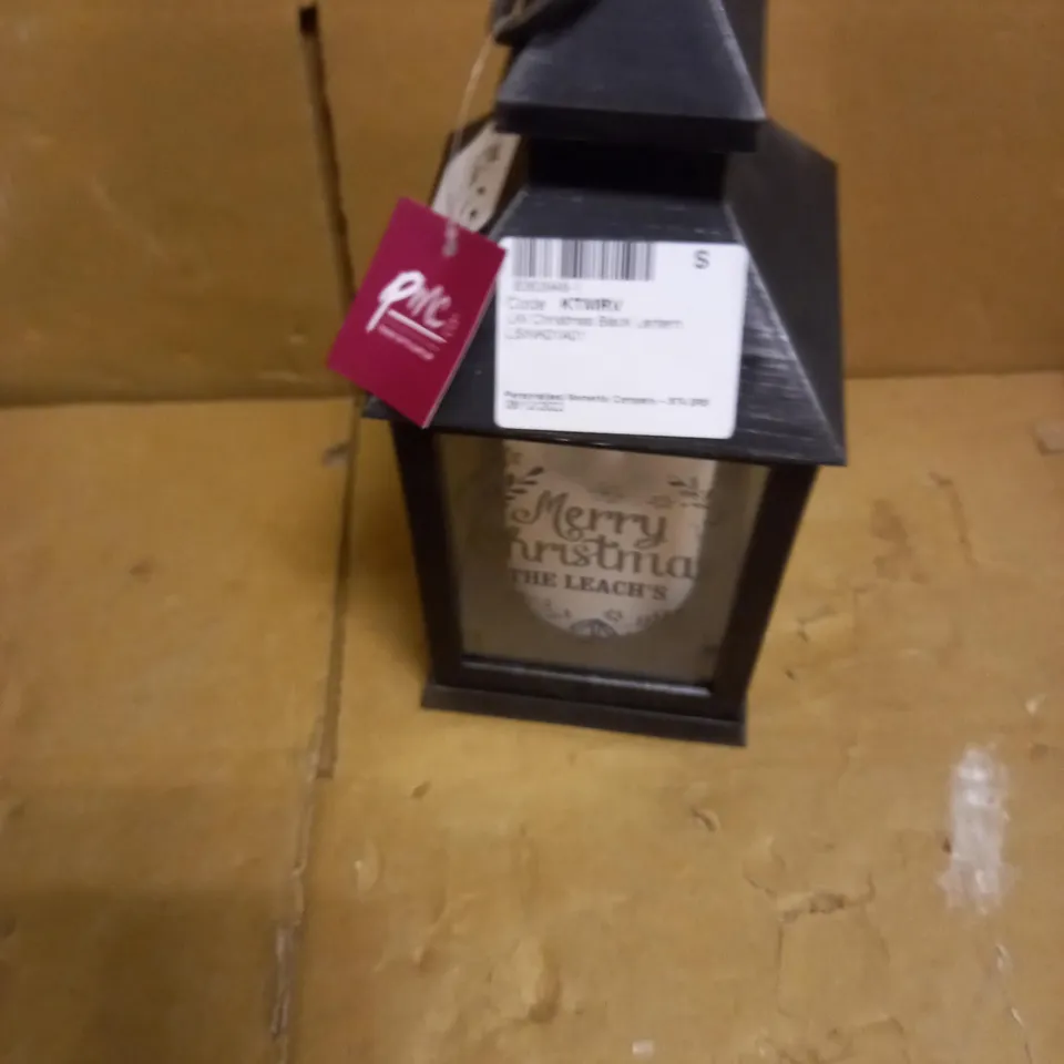 PERSONALISED BLACK CHRISTMAS LANTERN RRP £24.99
