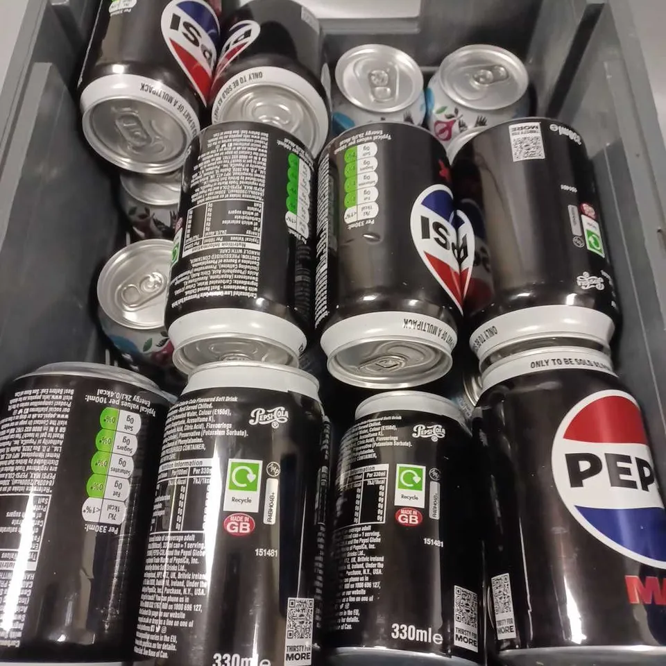 APPROXIMATELY 20 ASSORTED DRINK CANS TO INCLUDE - PEPSI MAX - RIO LIGHT - COLLECTION ONLY