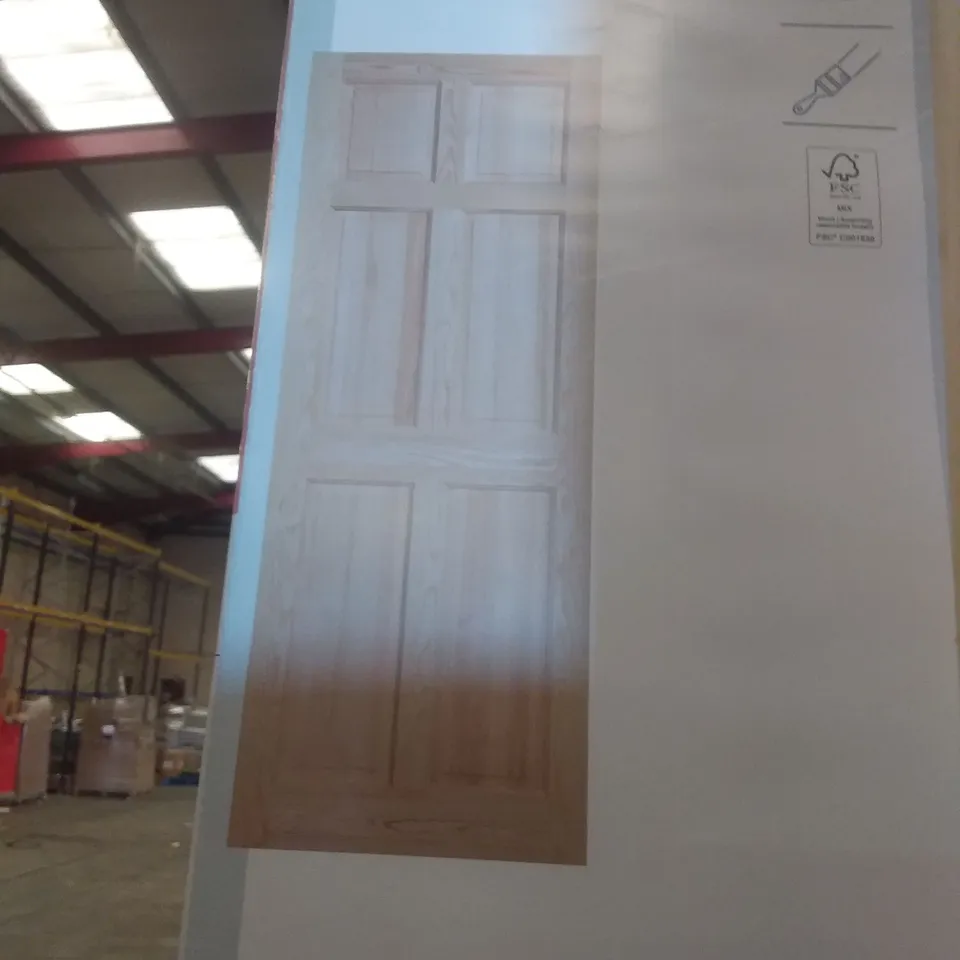 GEOM 6 PANEL CLEAR PINE INTERNAL DOOR 1981×762MM