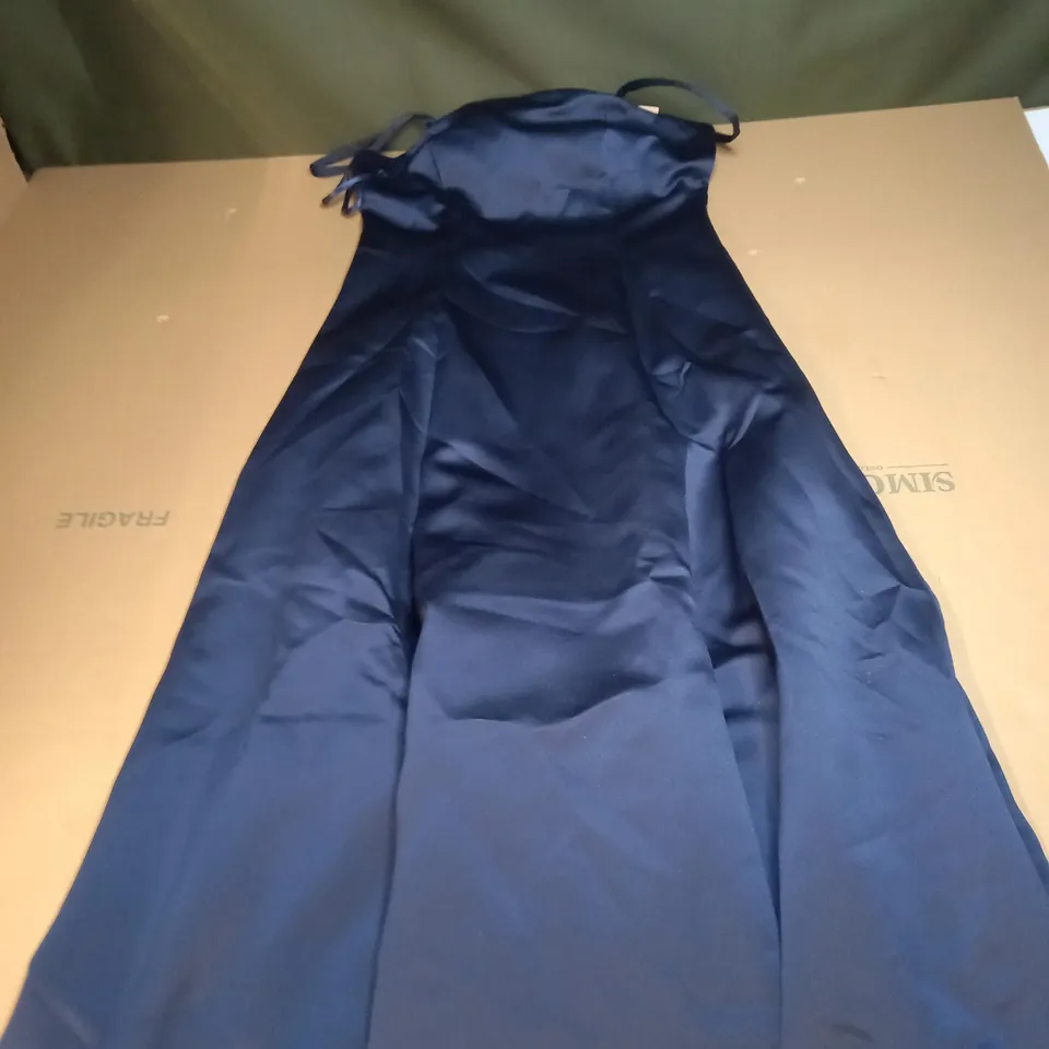 WOMENS NAVY BLUE STRAPPED DRESS SIZE UNSPECIFIED