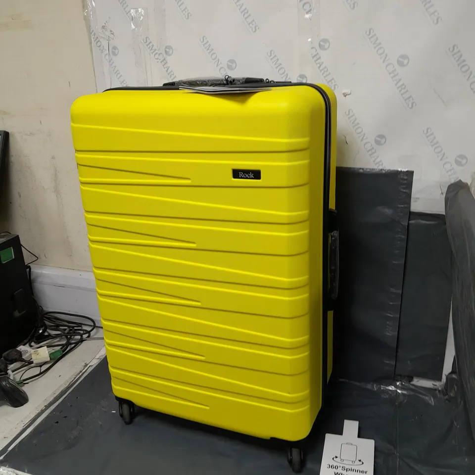 BOXED ROCK YELLOW SUITCASE - LARGE